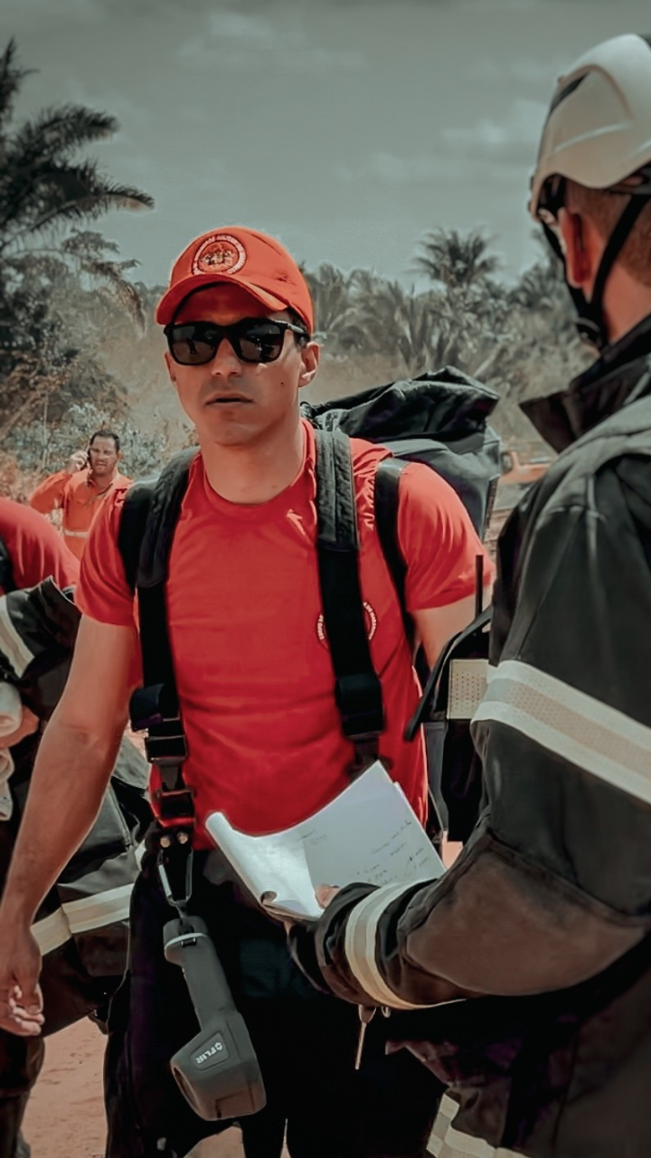 Chegando no incêndio
